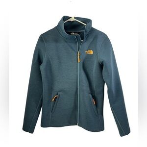 The North Face  haldee raschel assymmetrical full zip jacket size Small blue
